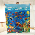 Wesan Ocean Fish Dolphins Blanket Kids Boys Girls Gifts Colorful