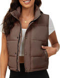Fengbay Puffer Vest Women Sleeveless Cropped Winter Vest - Cozy Fit