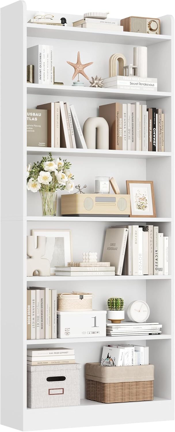 Modern 7-Tier Open Bookcase for Stylish Home Storage Solutions