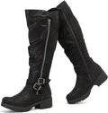 Women's Slouchy Knee High Boots Low Heel Comfort Round (Style XCZG)