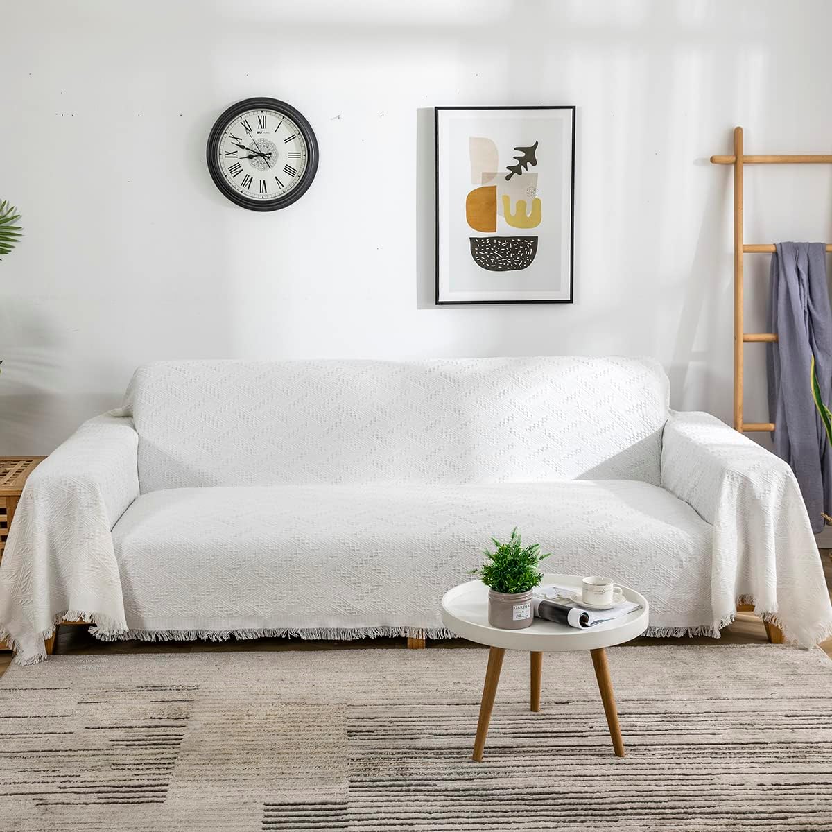AIVIA Oversized Couch Cover Sheet Blanket for 3 Cushion Sofa