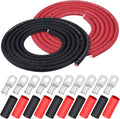 iGreely 2 AWG Gauge Wire 10 Feet Red Black Welding Cable