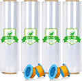 18 in x 1500 ft 80 Gauge Stretch Shrink Wrap Roll - 4 Pack for Heavy