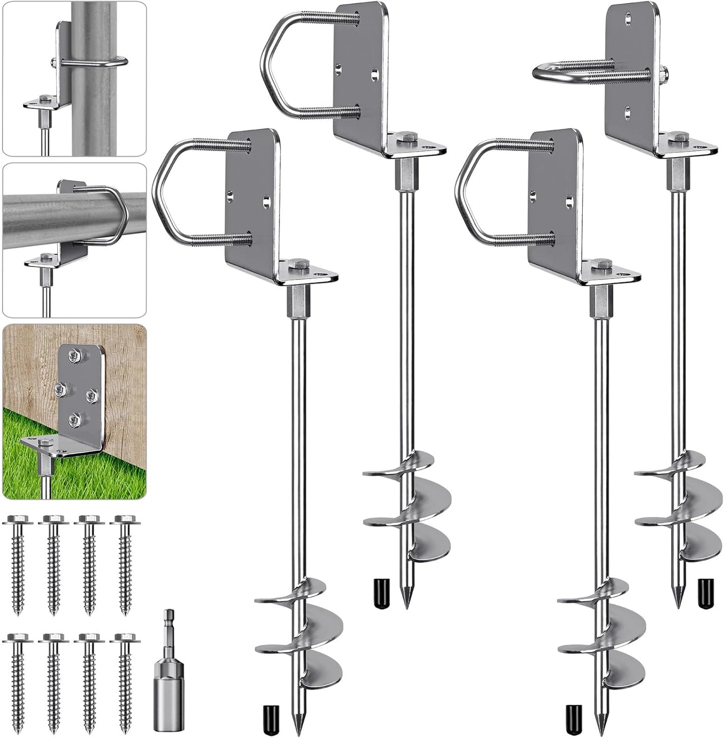 Multi-Purpose Trampoline Stakes Anchors for Secure Installations
