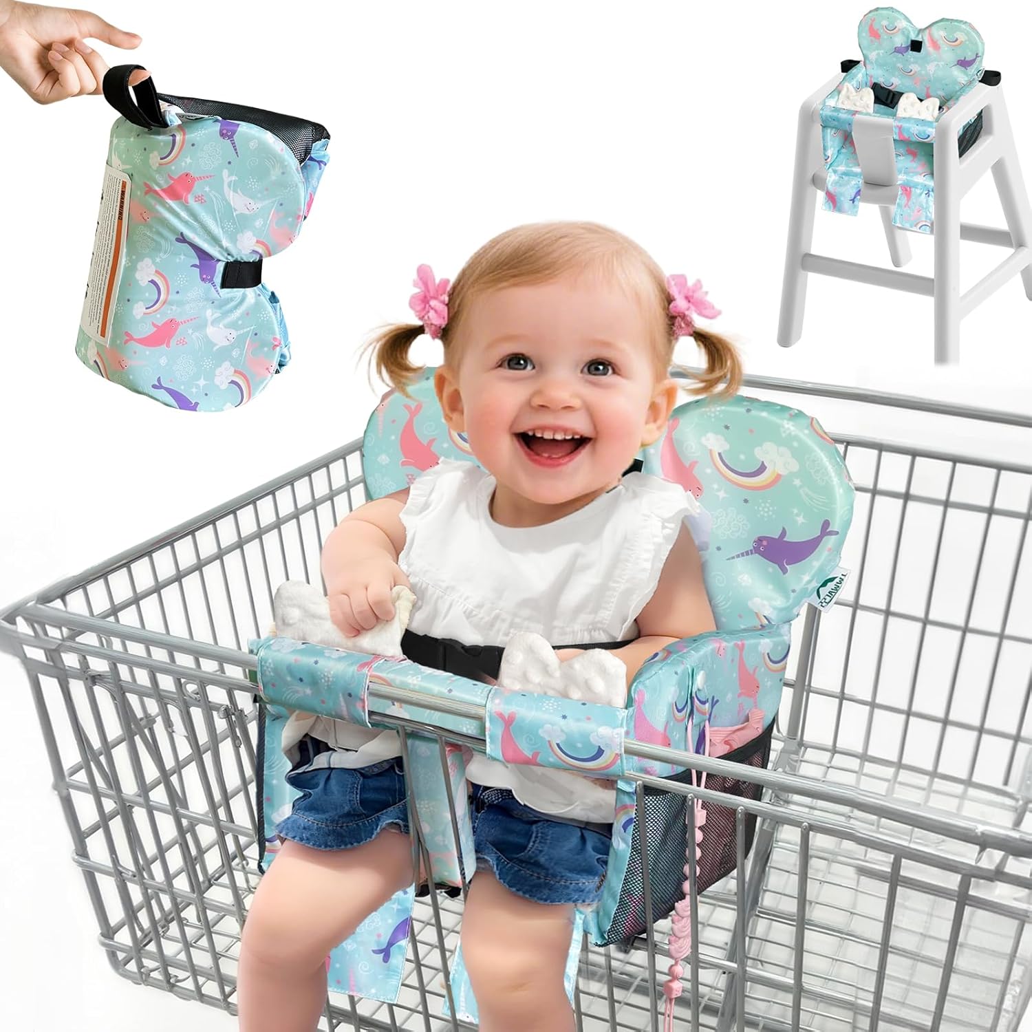Premium Baby Shopping Cart Cover by LWWACSS - Ocean Blue