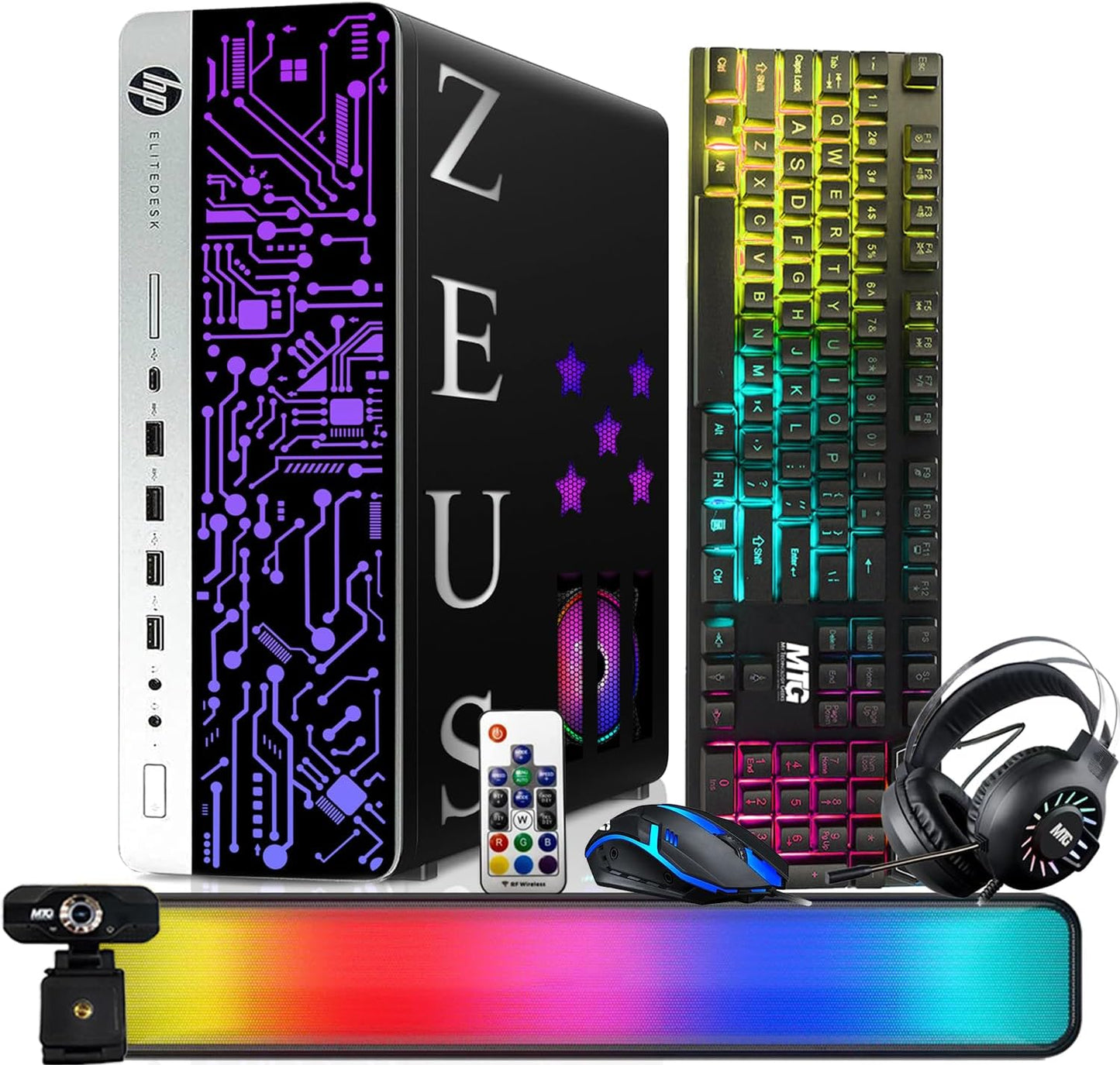 HP G3 Gaming Desktop PC with Intel i7 and RGB Gaming Kit