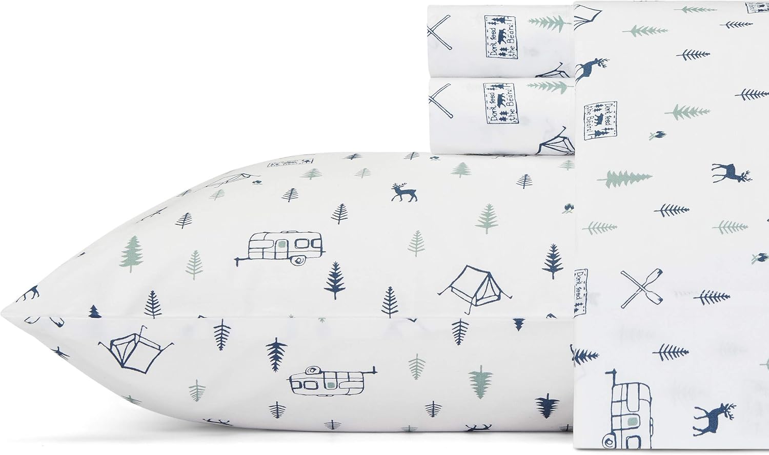 Eddie Bauer Twin XL Sheet Set for Crisp & Cool Dorm Essentials