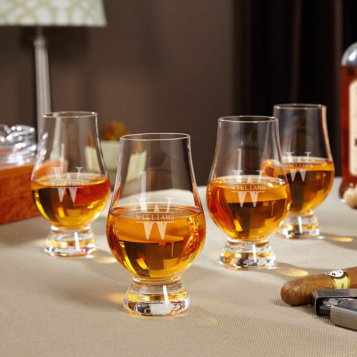 Personalized Glencairn Whisky Glass Set - Custom Engraved Gift
