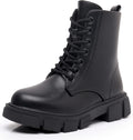 Girls Combat Boots Fashion Ankle Booties Side Zipper - Durable Fit