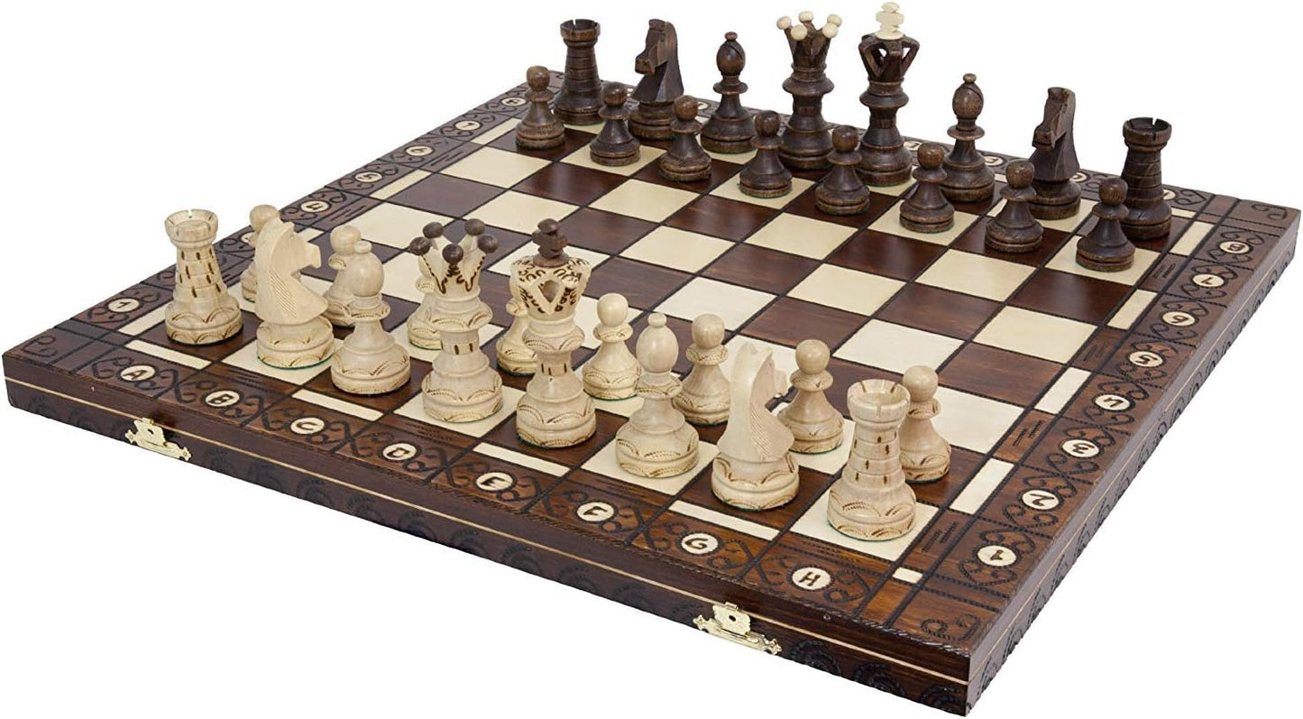 Wegiel Handmade European Ambassador Chess Set for Game Nights