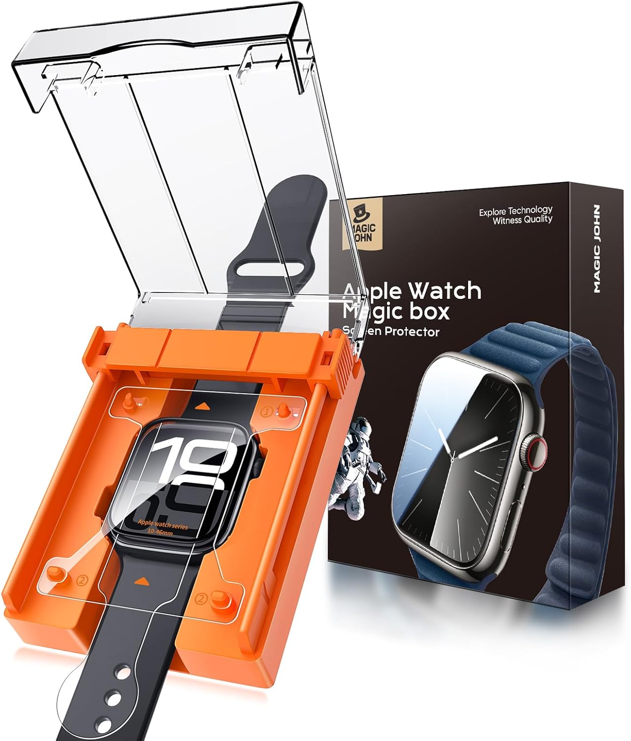 HD Transparent Screen Protector 2 Pack for Apple Watch Series 9/8/7 41MM - Scratch Resistant