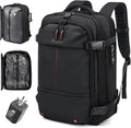 60L Travel Backpack with Vacuum System - Black, Carry-On Ready