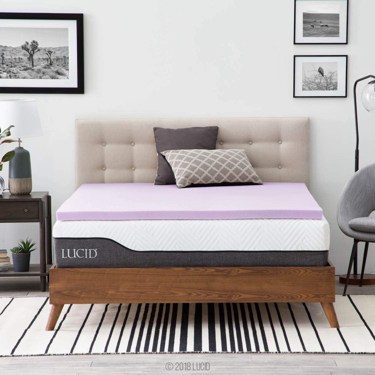 Lucid 2 Inch Lavender Infused Memory Foam Mattress Topper Review