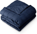 Weighted Blanket All-Natural 100% Cotton 25 lb Dark Blue - Calming
