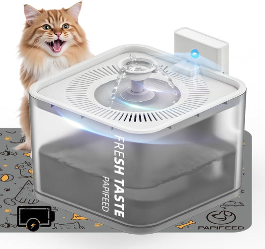 Wireless Cat Water Fountain with Motion Sensor for Pets