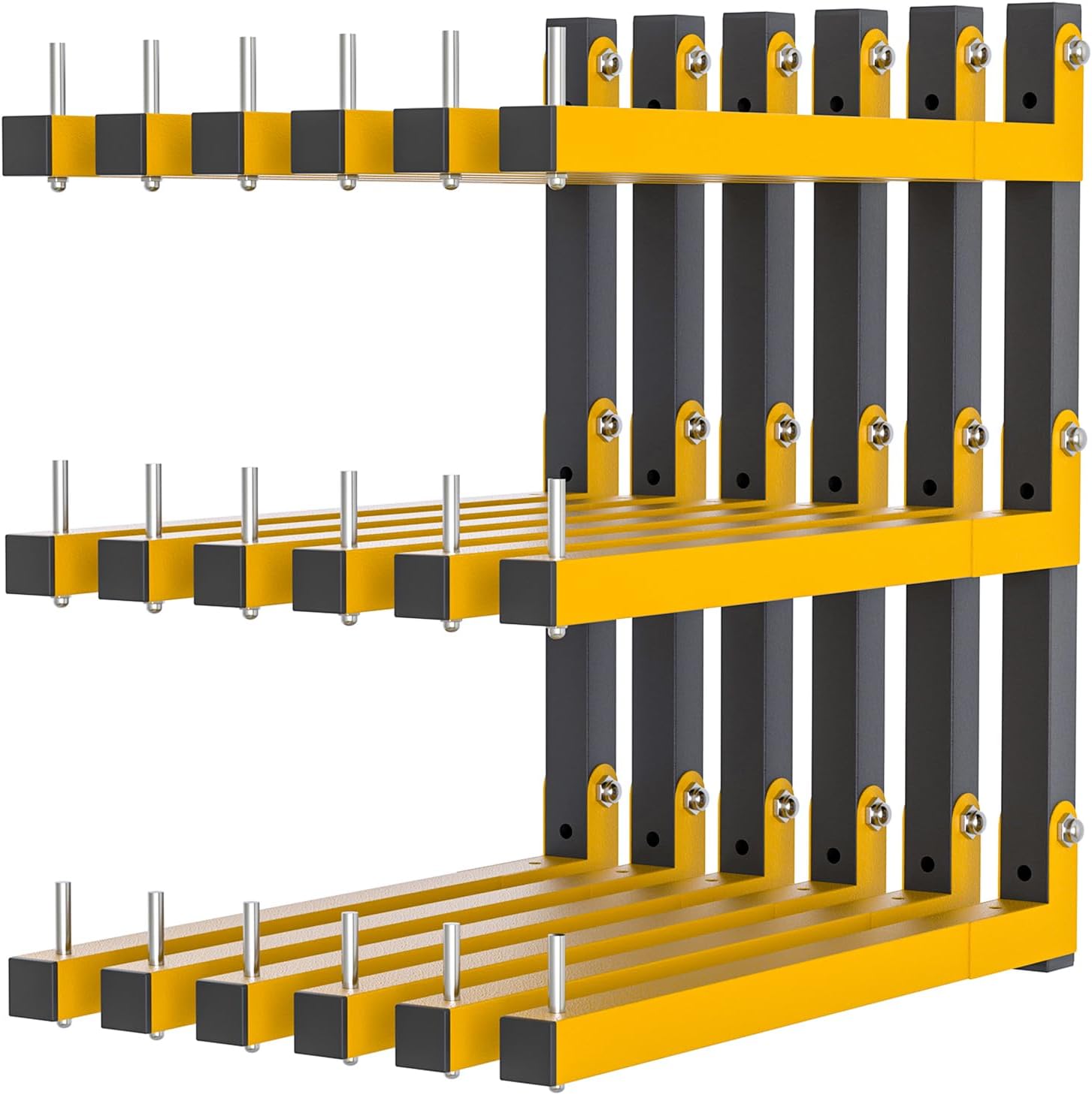 Sturdy 6-Pack Wall Mount Wood Rack - 1080 LB Capacity