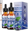2 Pack Raw Moringa Liquid Drops 8000 mg - High Potency Supergreens