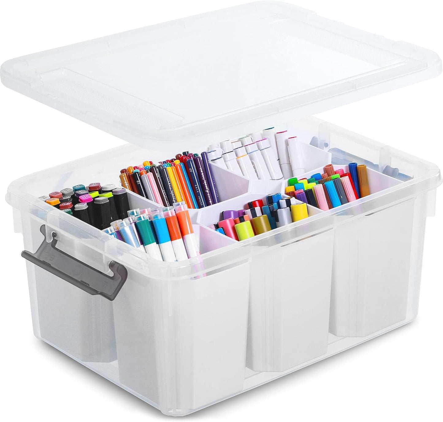 Citylife 17 QT Plastic Storage Bins for Organizing Crafts and Tools