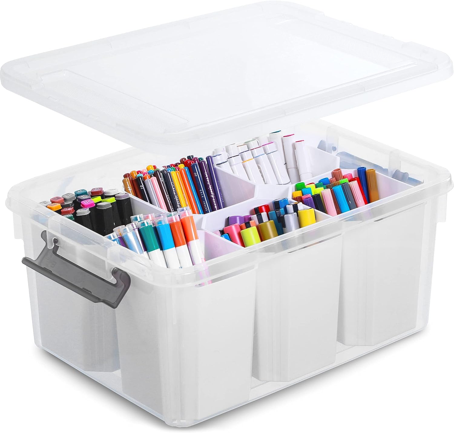 Citylife 17 QT Plastic Storage Bins for Organizing Crafts and Tools