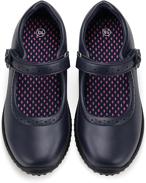 JABASIC Girl's Mary Jane School Uniform Shoes for Comfort
