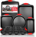 PERLLI Non-Stick 6-Piece Baking Pan Set - Complete Stackable Bakeware