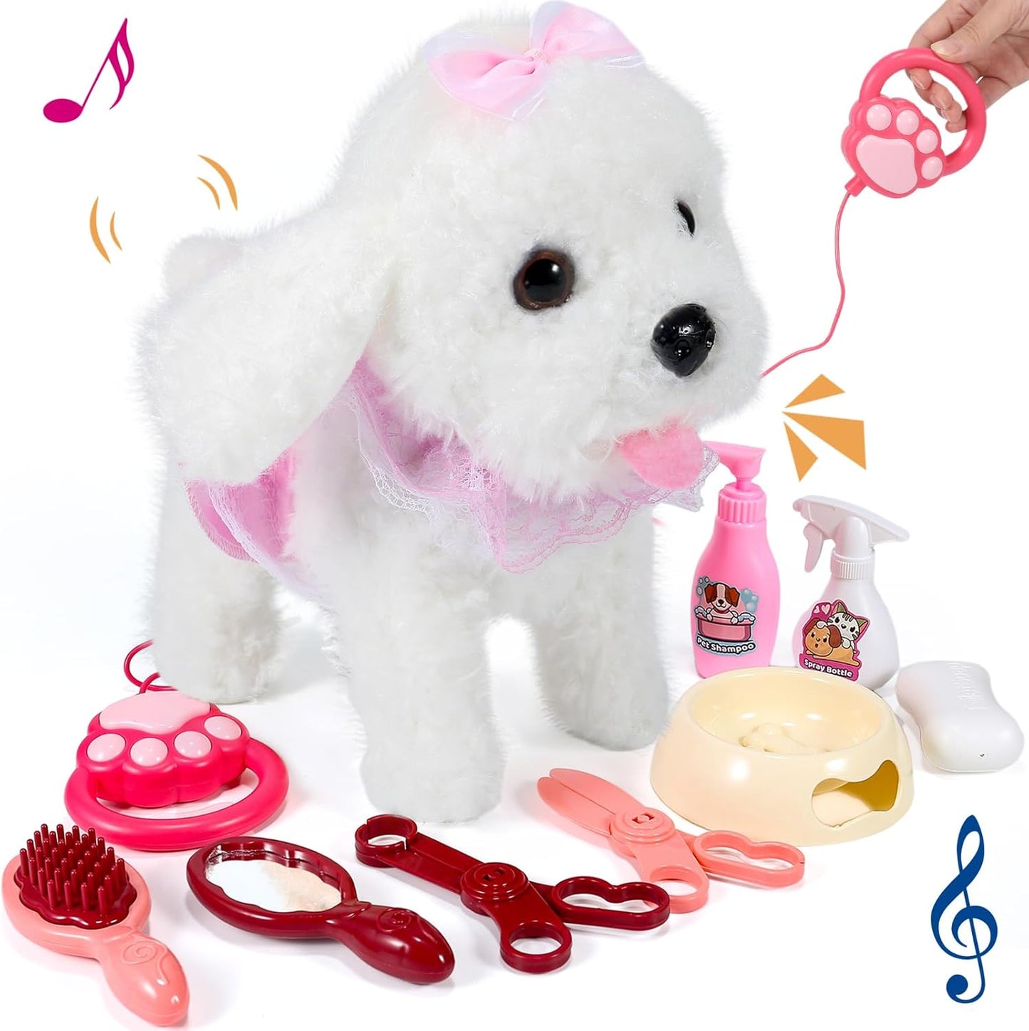 Interactive Robot Dog Toy for Kids 3-6, Walks, Barks, Shakes Tail