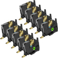 NineLeaf 10 Pack Compatible Label Tape TZe-831 Black on Gold - Durable