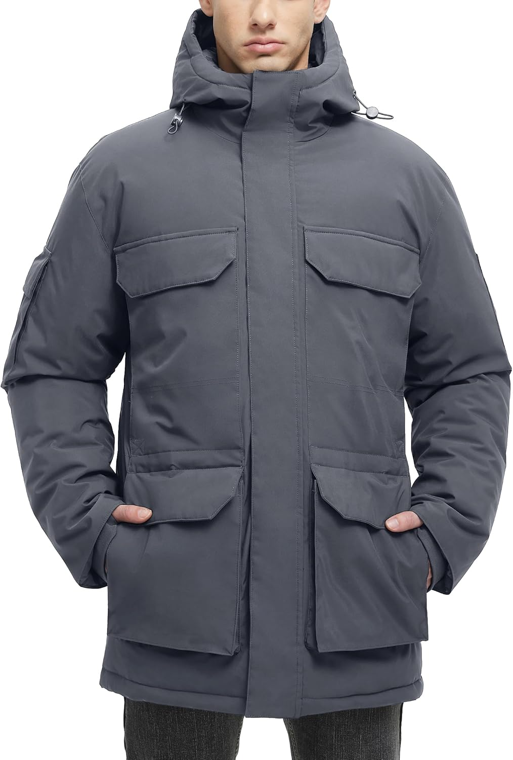 Winter Coats for Men Waterproof Warm Insulated Long Jacket