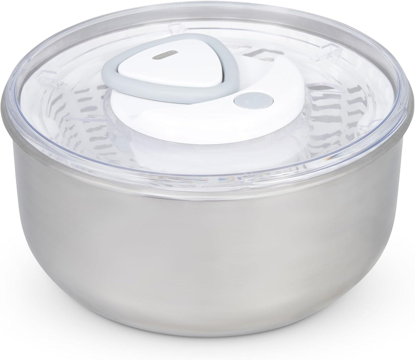 Zyliss Easy Spin 2 Stainless Steel Salad Spinner for Quick Prep