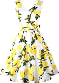 Dressever Women's 50s 60s Vintage Sleeveless Cocktail Party Dress but