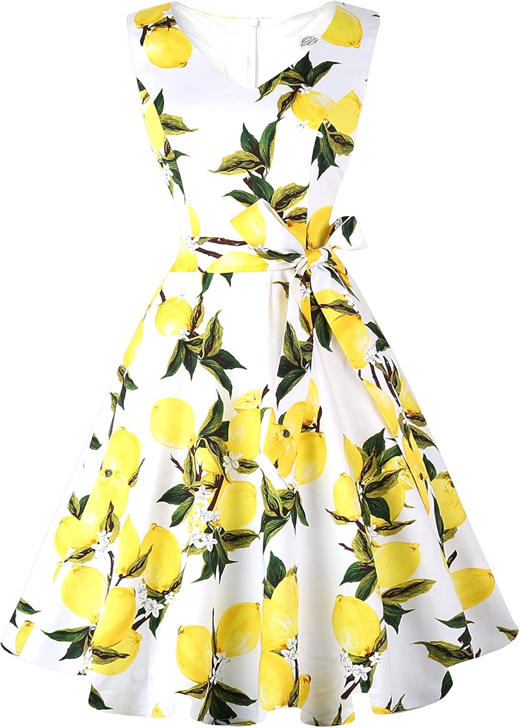 Vintage Sleeveless Cocktail Party Dress with Pockets for Women