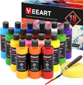 Acrylic Paint Set - 18 Colors Large Bottles for Canvas & Crafts
