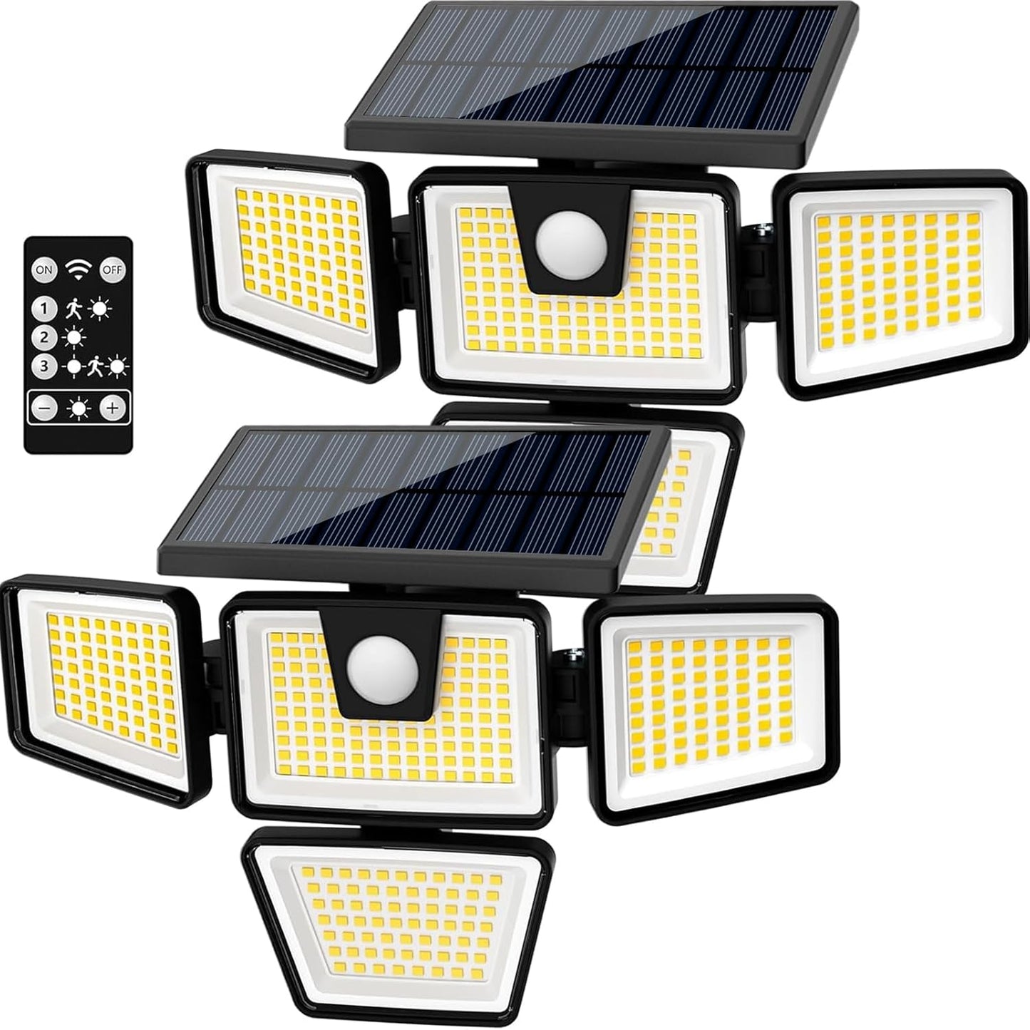 AmeriTop Solar Motion Sensor Lights with 4 Adjustable Heads