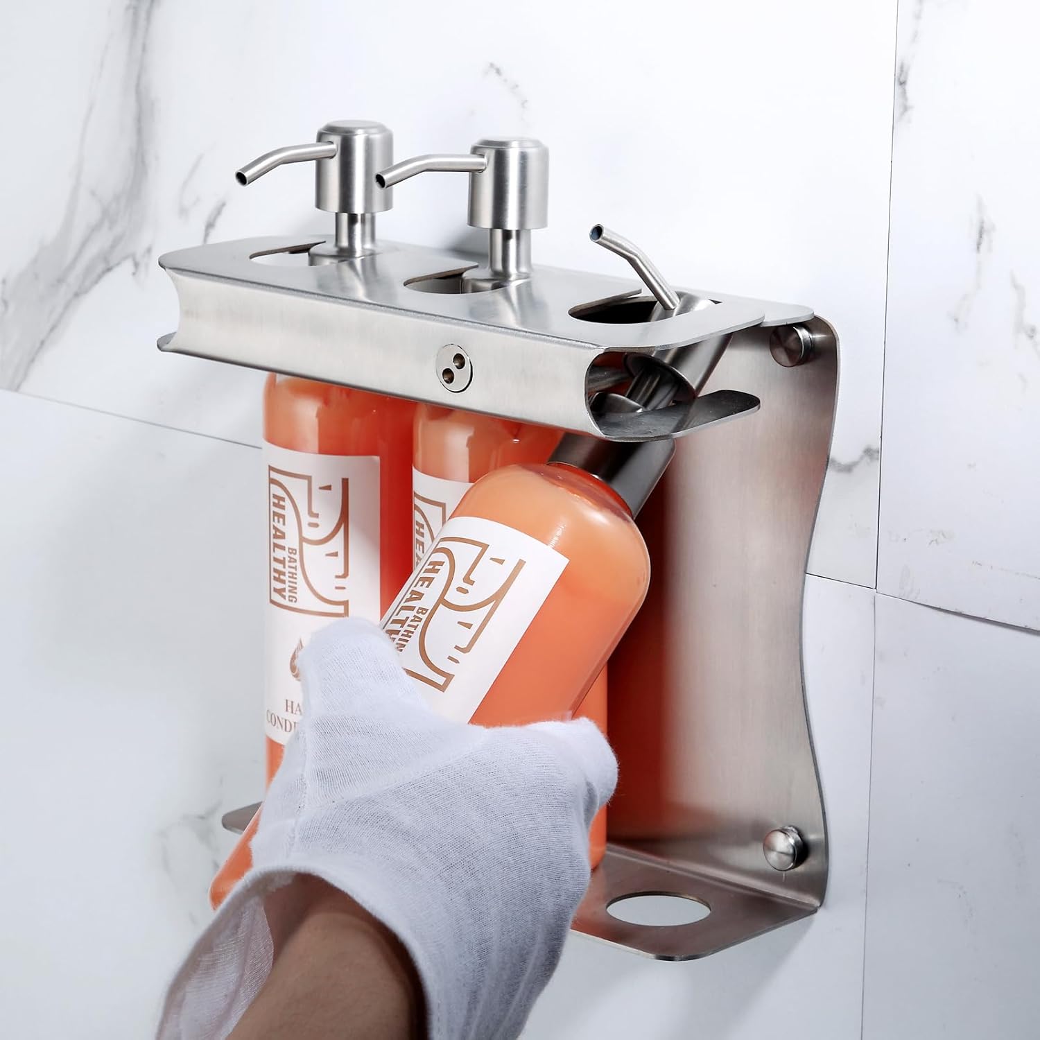 3-in-1 Wall-Mounted Dispenser - Streamline Shower Routine!