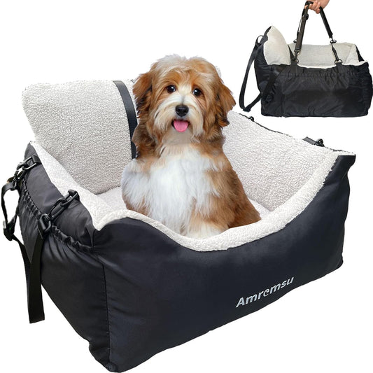 Ultra Soft Washable Dog Car Bed with Clips & Handles