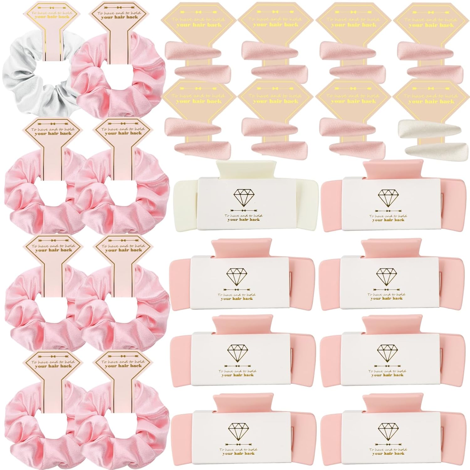 Bridesmaid Scrunchies Proposal Gifts Set of 8 Hair Claw Clips