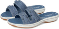 Clarks womens Breeze PiperSlide Sandal - Lightweight Denim Comfort