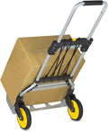 Folding Hand Truck and Personal Dolly for Heavy Lifting