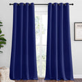 NICETOWN Navy Blue Blackout Curtains 120 in Length - Thermal Insulated