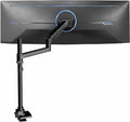 Pneumatic Arm Single Ultrawide Monitor Desk Mount - Heavy Duty