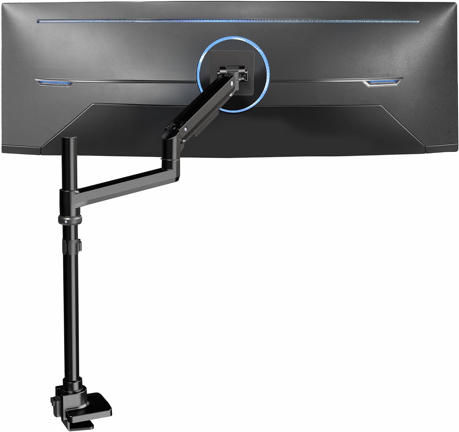 VIVO Pneumatic Arm Ultrawide Monitor Desk Mount for 49 in Screens