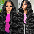 13x6 Body Wave Lace Front Wig Human Hair 24 in - Natural Hairline