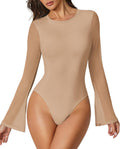 Avidlove Women's Bell Long Sleeve Bodysuit - Elegant Mesh Fit