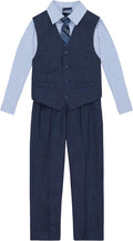 IZOD Boys 4-Piece Vest Set with Shirt, Tie, and Pants - Smart Occasion