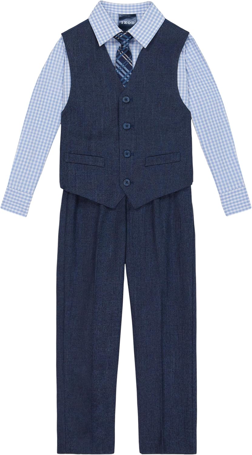 IZOD Boys' 4-Piece Set with Dress Shirt, Tie, Vest, Pants