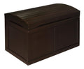Barrel Top Toy Storage Chest - Spacious Espresso Toy Box