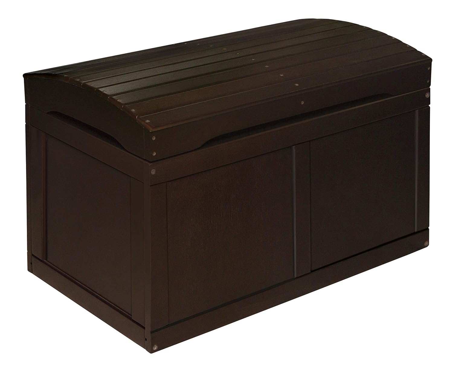 Badger Basket Hardwood Safety Hinge Barrel Top Toy Storage Chest
