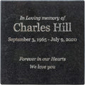 Black Granite Memorial Plaque 6 x 6 x.4 in - Personalized Remembrance