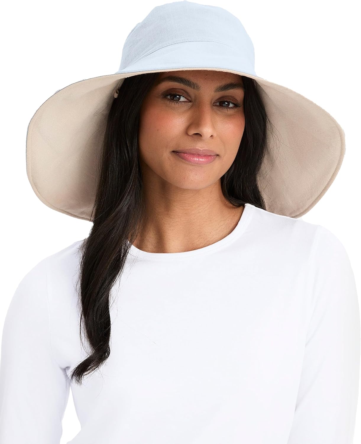 Solbari Womens Ultra-Wide Cotton Linen Sun Hat for Travel