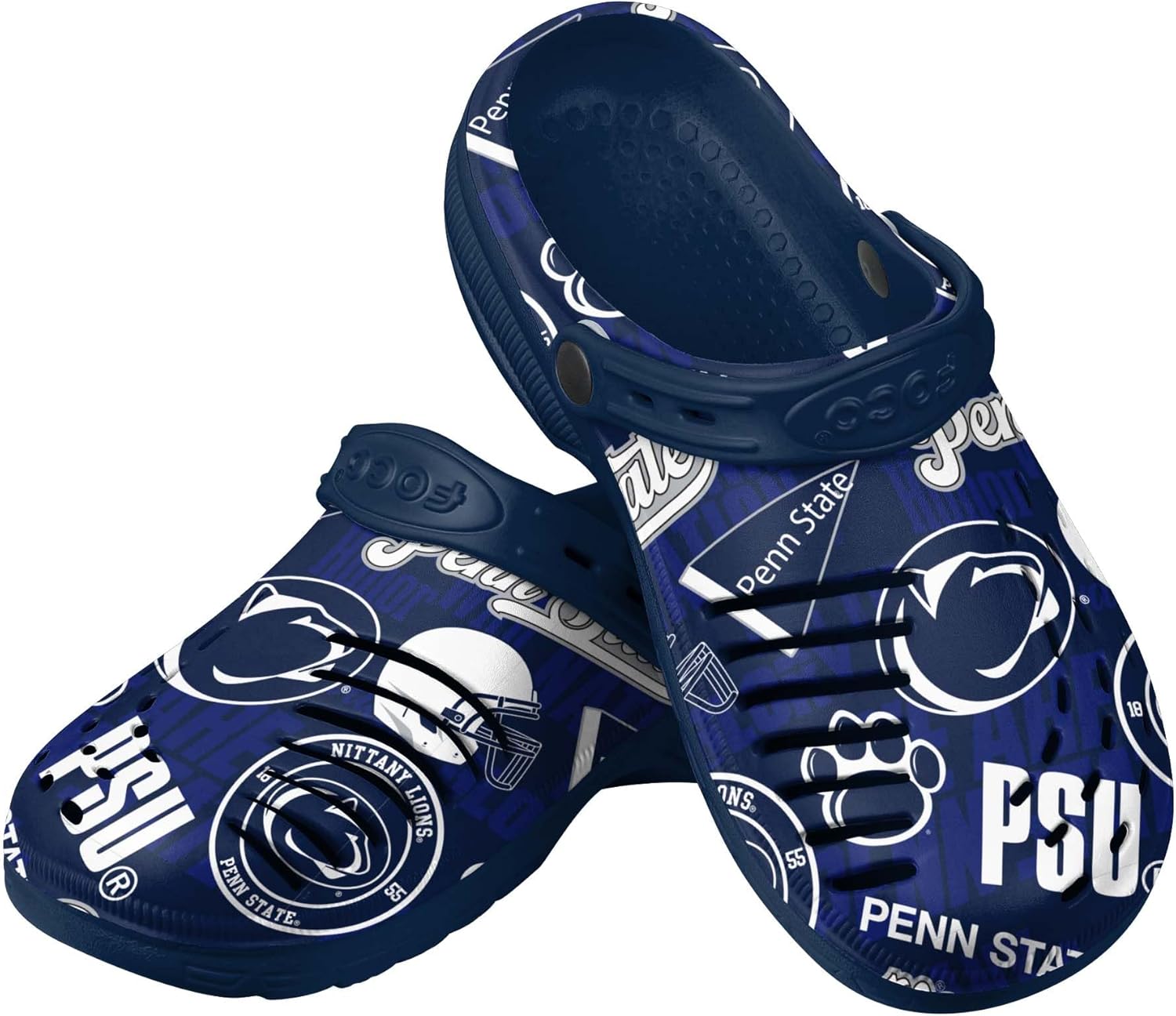 FOCO Men's NCAA College Team Logo Garden Water Sandals Clogs
